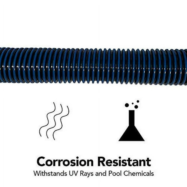 Puri Tech 1.5 Inch Diameter x 25' Feet Long Vacuum Hose for InGround