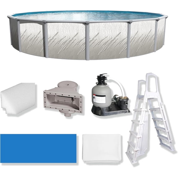 Puri Tech 15' x 52" Lakeview Above Ground Swimming Pool Set with Liner ...
