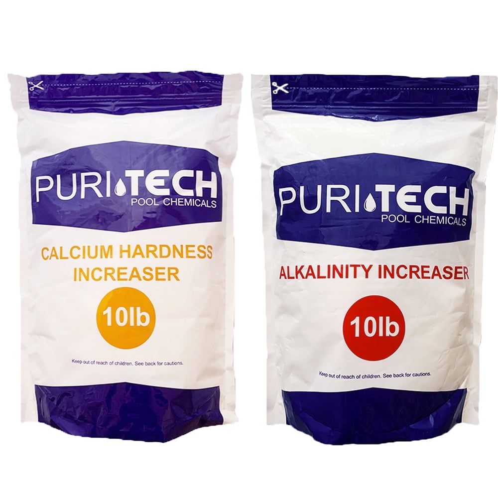 Puri Tech Chemical 10 lb Calcium Hardness Increaser & 10 lb Alkalinity ...