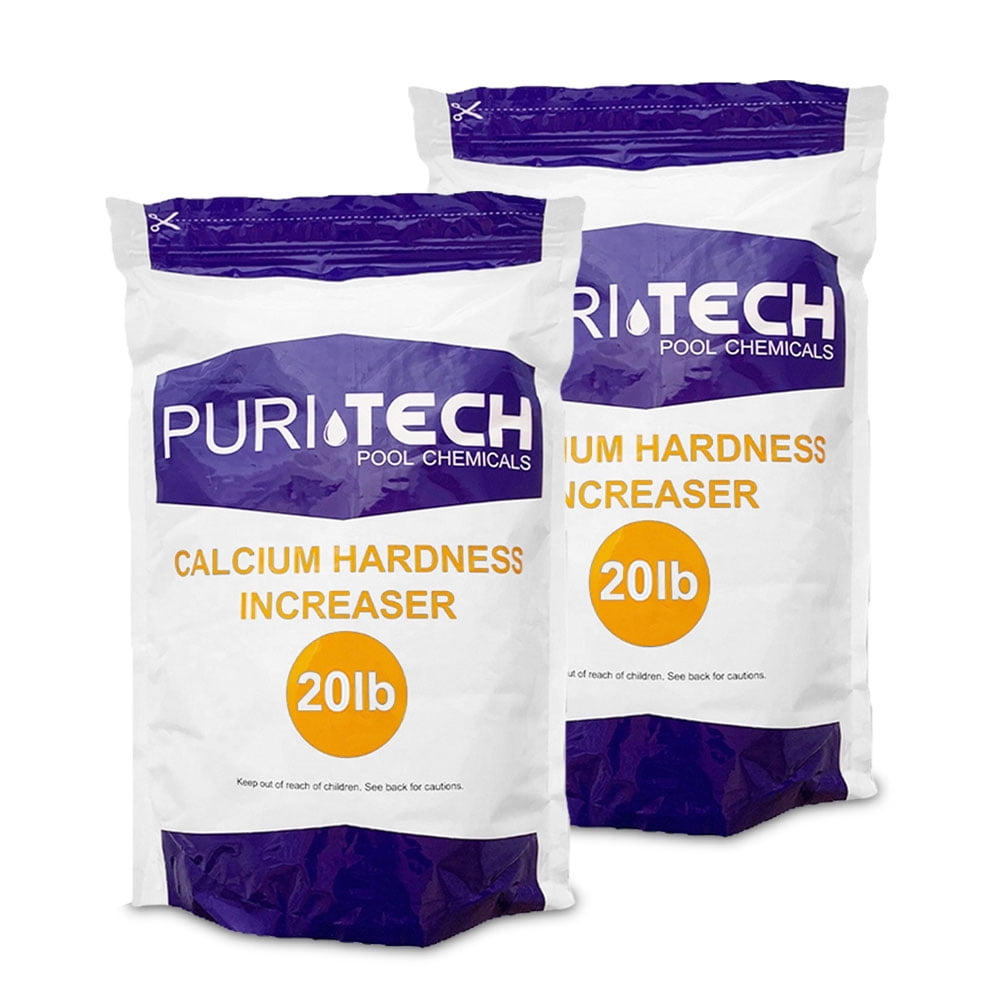 Puri Tech 40lb Calcium Hardness Increaser Chemicals for Swimming Pools in Resealable Bags