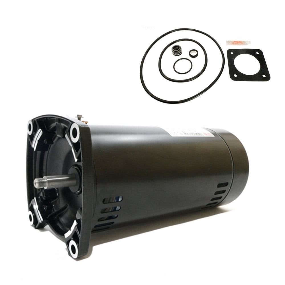 Black Stainless Steel Pool Motor Kit with Replacement Parts