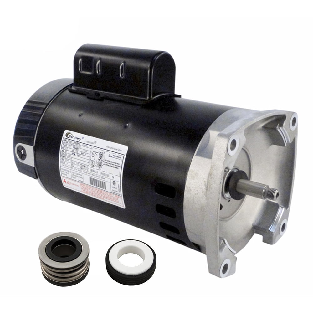 Century 1 HP Black and Silver Pool Pump Motor Kit with PS-200 Seal