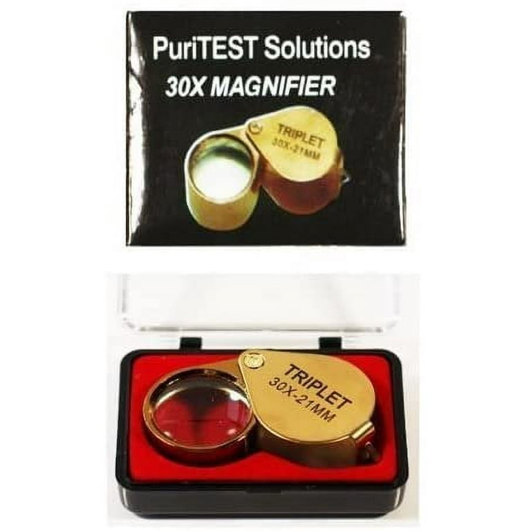 Puritest 30X Jewelers Magnifier Magnifying Glass Eye Loupe for Gold Silver Jewelry