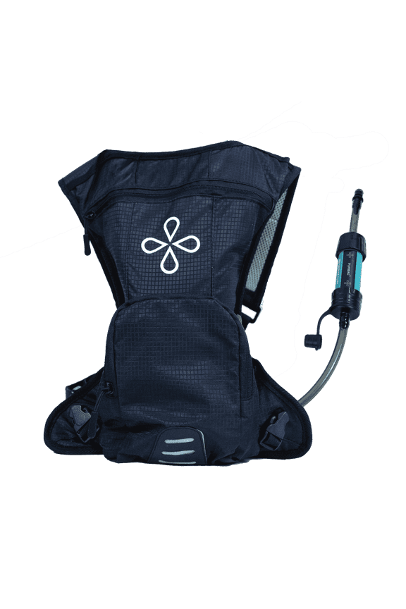 Adventure pack - 2 Liter Tactical Hydration Backpack with Survival Filter for Hiking, Camping, Cycling, and All Outdoor Activities