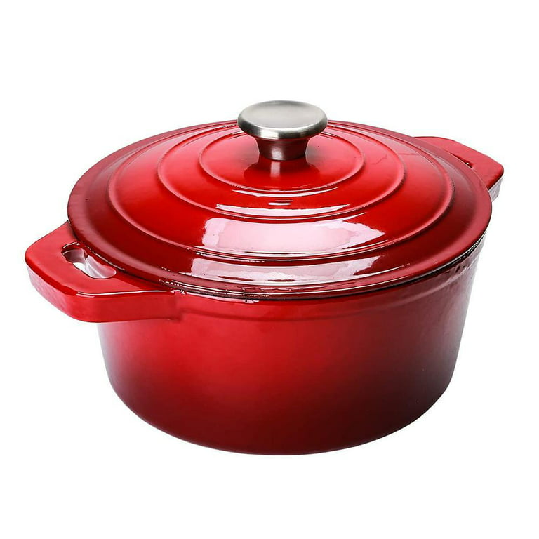 Enameled Cast Iron Dutch Oven – 5qt Dutch Oven Pot with Lid and