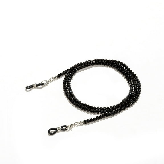 Purida Beaded Eyeglasses Chain for Women Girl, Sunglasses Chain, Reading Glasses Holder,Lanyard for Face Mask,Black