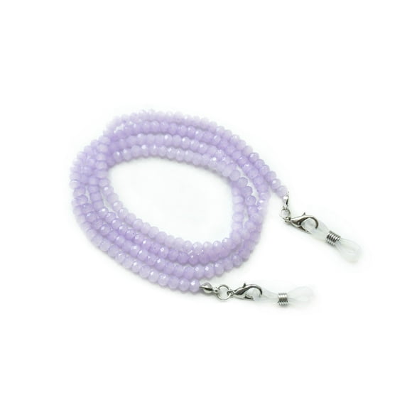 Purida Beaded Eyeglasses Chain for Women Girl, Sunglasses Chain, Reading Glasses Holder,Lanyard for Face Mask, Lilac