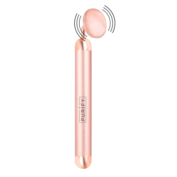 Purify Rose Quartz Vibrating Facial Roller
