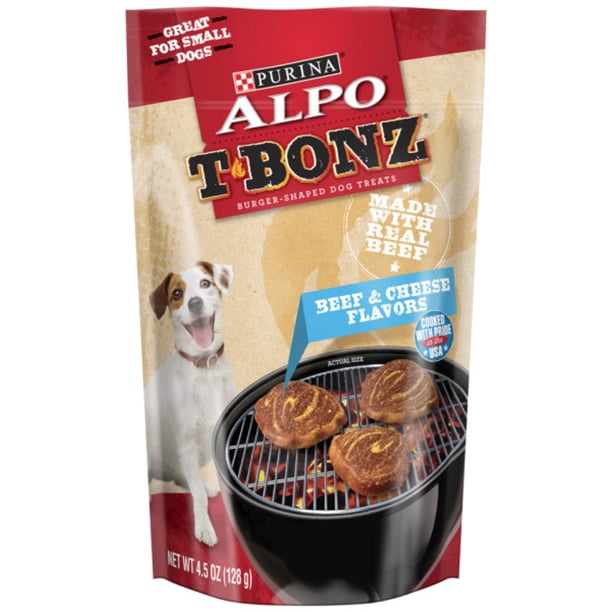 Purina ALPO Dog Treats, Tbonz Beef & Cheese Flavors, 4.5 oz. Pouch
