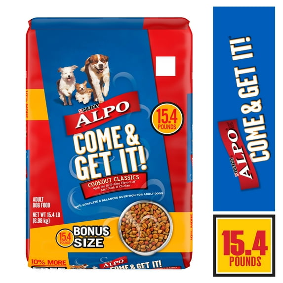 Purina ALPO Dry Dog Food, Come & Get It! Cookout Classics, 15.4 lb. Bag