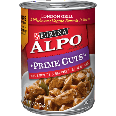 Purina ALPO Gravy Wet Dog Food, Prime Cuts London Grill, 13.2 oz. Can