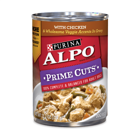 Purina ALPO Gravy Wet Dog Food, Prime Cuts With Chicken, 13.2 oz. Can