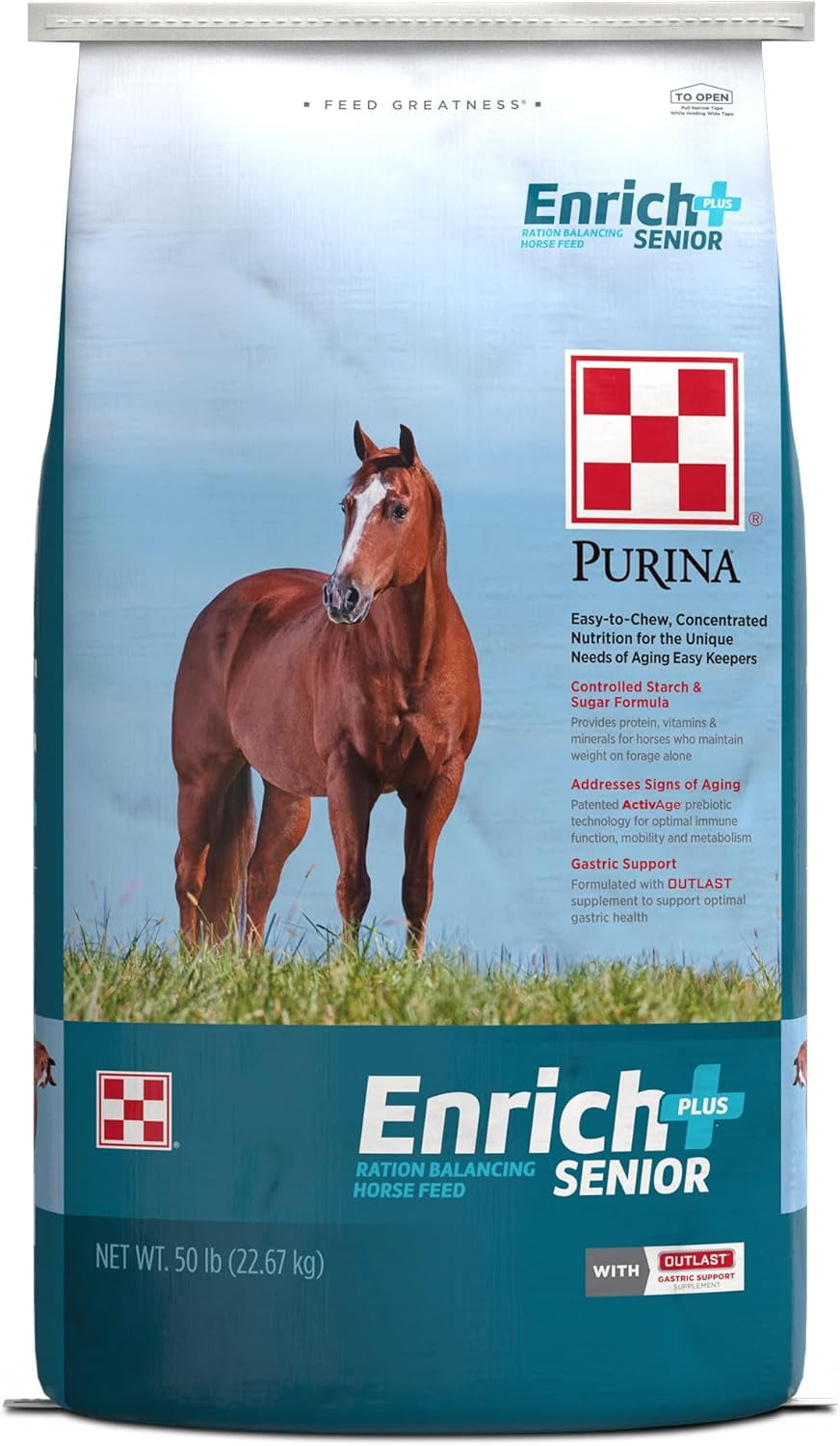 Purina Animal Nutrition Enrich Plus Senior Ration Balance Pellet 50lb