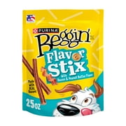 Purina Beggin' Flavor Stix Dog Treats with Real Bacon & Peanut Butter Tender Chews, 25 oz Pouch