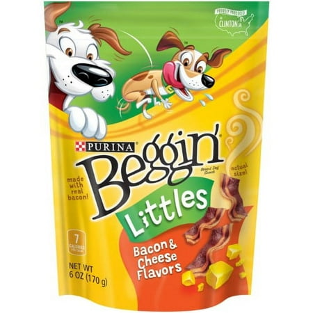 Purina Beggin' Littles Bacon & Cheese Flavors Dog Snacks (Pack of 4)
