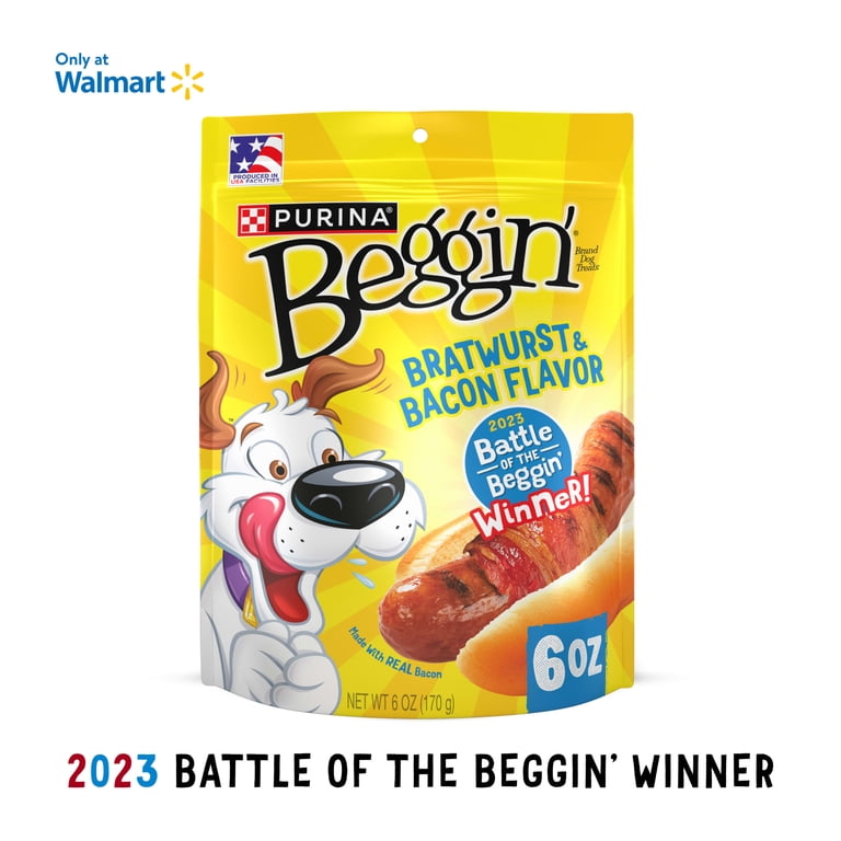 Purina Beggin' Strips Dog Treats with Real Bacon & Bratwurst