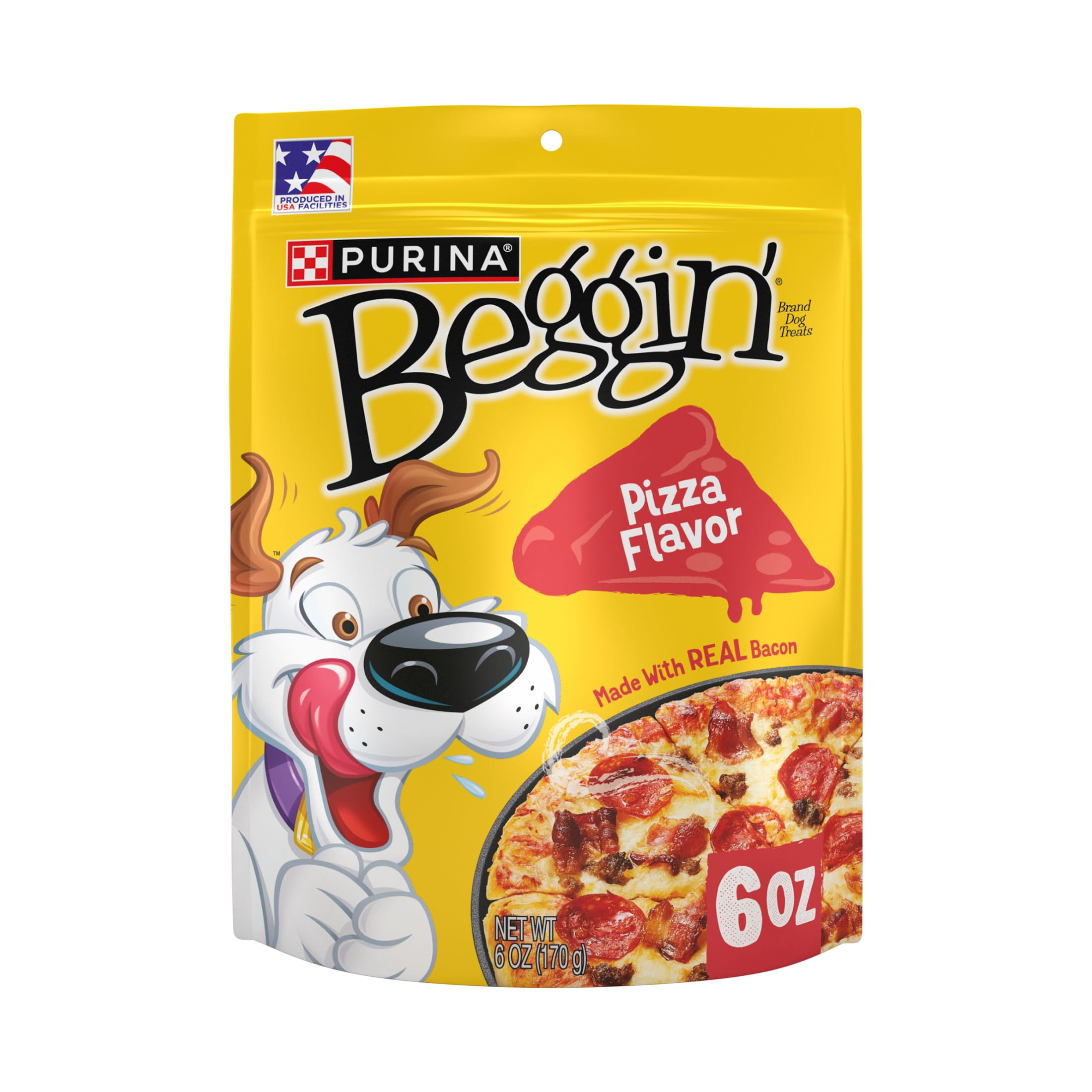 Purina Beggin' Adult Dog Jerky Snacks Dog Treats With Real Bacon, Pizza Flavor