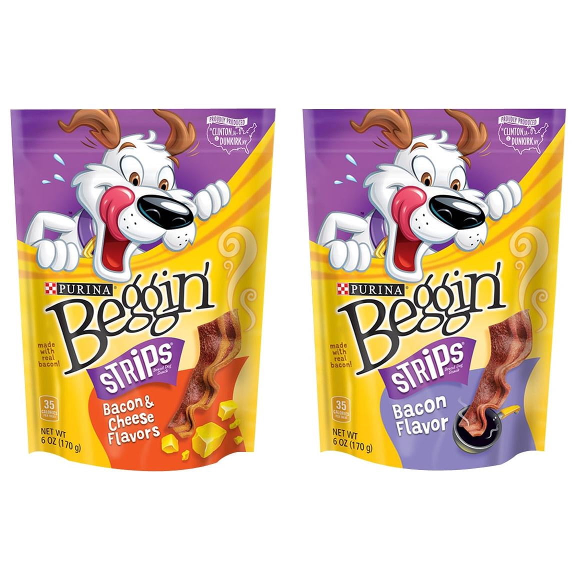Purina Beggin' Strips Dog Treats Pet Holiday Bundle, Pack of 2-40oz. Pouches