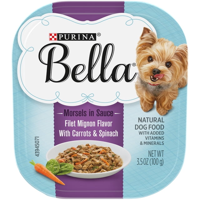 Purina Bella Natural Small Breed Wet Dog Food, Morsels in Sauce Filet ...