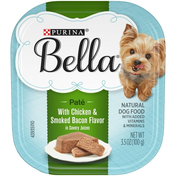 Purina Bella Wet Dog Food Chicken Bacon, 3.5 oz Trays (12 Pack)