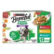 Purina Beneful Freshly Prepared Blends Wet Dog Food Variety Pack With Beef, Chicken, or Lamb Dog Food