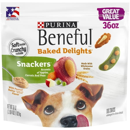 Purina Beneful Dog Training Treats, Baked Delights Snackers, 36 oz. Pouch