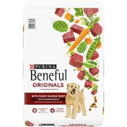 Purina Beneful Dry Dog Food for Adult Dogs Originals, High Protein Farm Raised Real Beef, 14 lb Bag