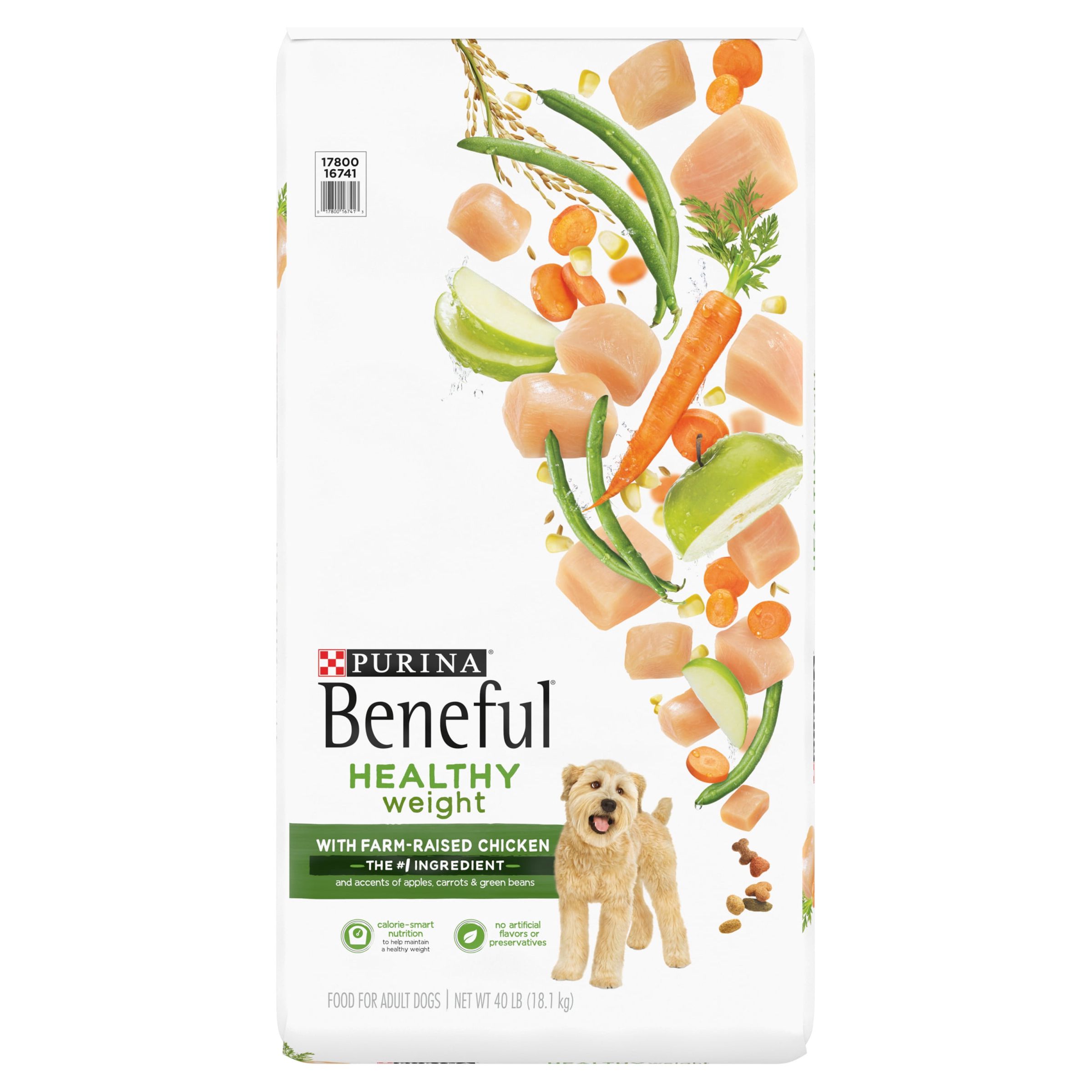 Purina Beneful Healthy Weight Dry Dog Food Farm Raised Chicken, 40 lb Bag - image 1 of 9