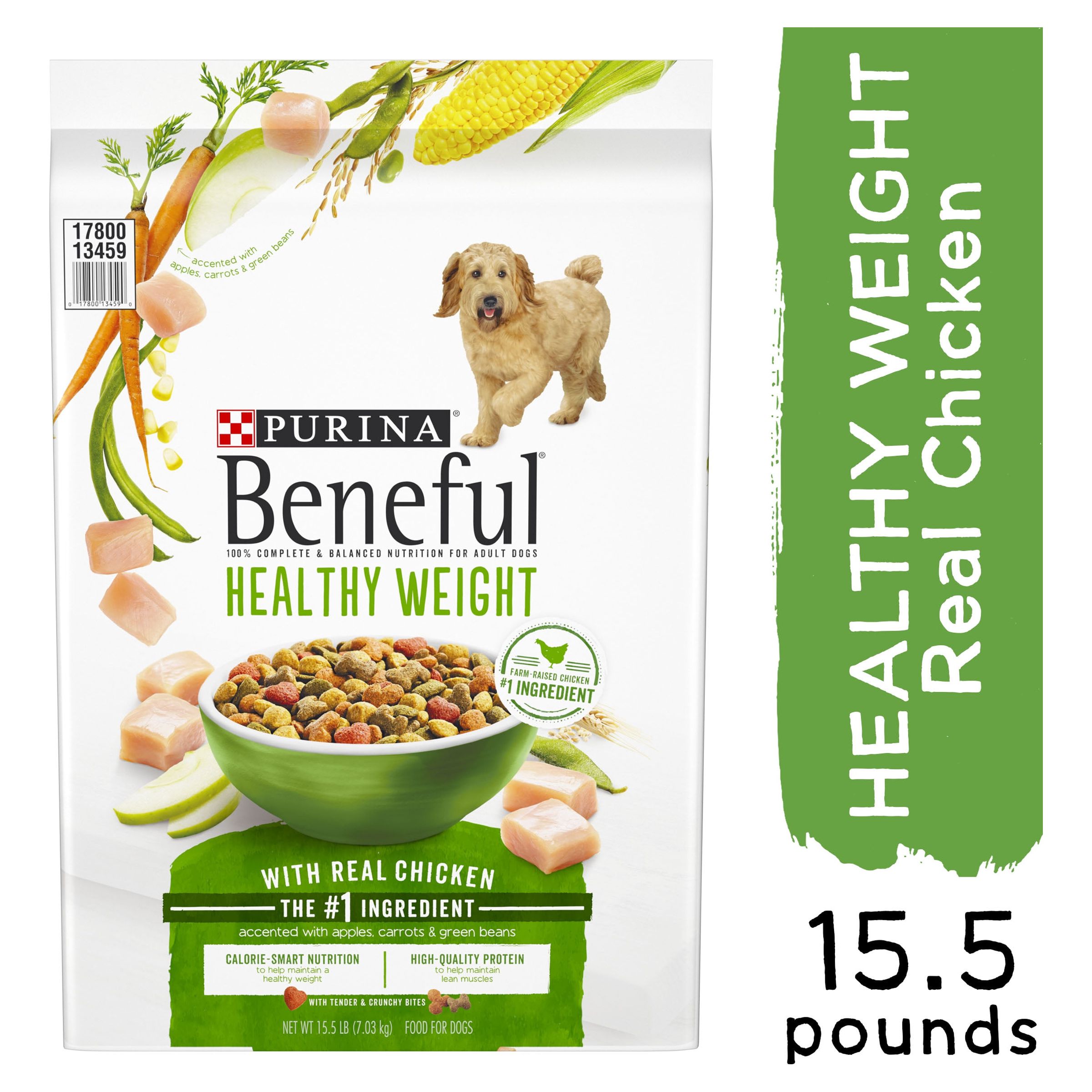 Purina Beneful Healthy Weight Dry Dog Food, Healthy Weight With Farm-Raised Chicken, 15.5 lb. Bag - image 1 of 15