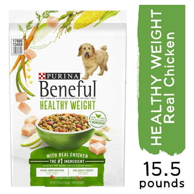 Purina Beneful Healthy Weight Dry Dog Food, Healthy Weight With Farm-Raised Chicken, 15.5 lb. Bag