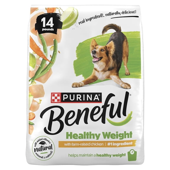 Purina Beneful Healthy Weight Dog Food with Real Farm-Raised Chicken, 14lb Bag