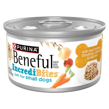 Purina Beneful IncrediBites Small Wet Dog Food High Protein Real Chicken , Rice & Veggies, 3 oz Can
