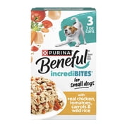 Purina Beneful incrediBITES Small Breed Wet Dog Food, with Real Chicken, 3-3 oz. Cans , 3 Pack