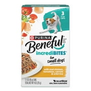 Purina Beneful Small Breed Wet Dog Food in Gravy, IncrediBites with Real Chicken, 3 oz Cans