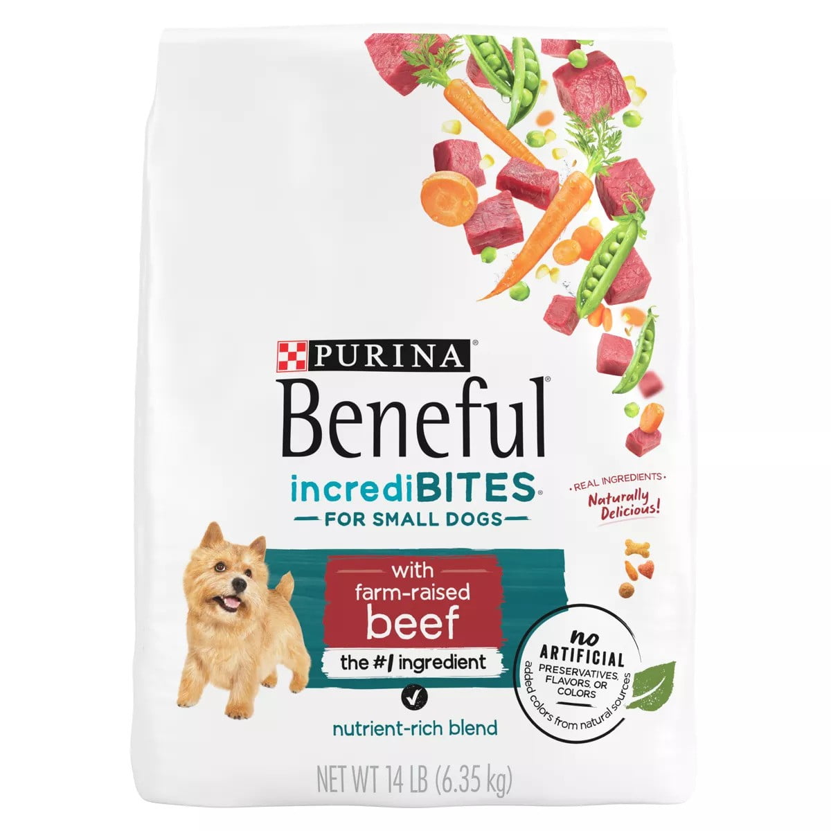 Purina Beneful Incredibites, Farm Raised Beef, Dry Dog Food for Small