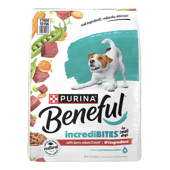 Purina Beneful Incredibites With Farm-Raised Beef Small Breed Dry Dog Food, 14lb Bag