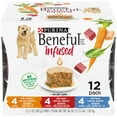 Purina Beneful Infused Pate AIF4 Wet Dog Food Variety Pack, Pate With