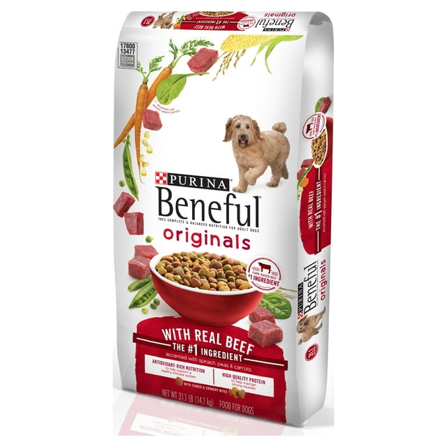 Purina Beneful Originals With Farm-Raised Beef, Real Meat Dog Food, 31.1 lb. Bag