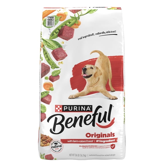 Purina Beneful Originals With Farm-Raised Beef Adult Dry Dog Food, 36lb Bag
