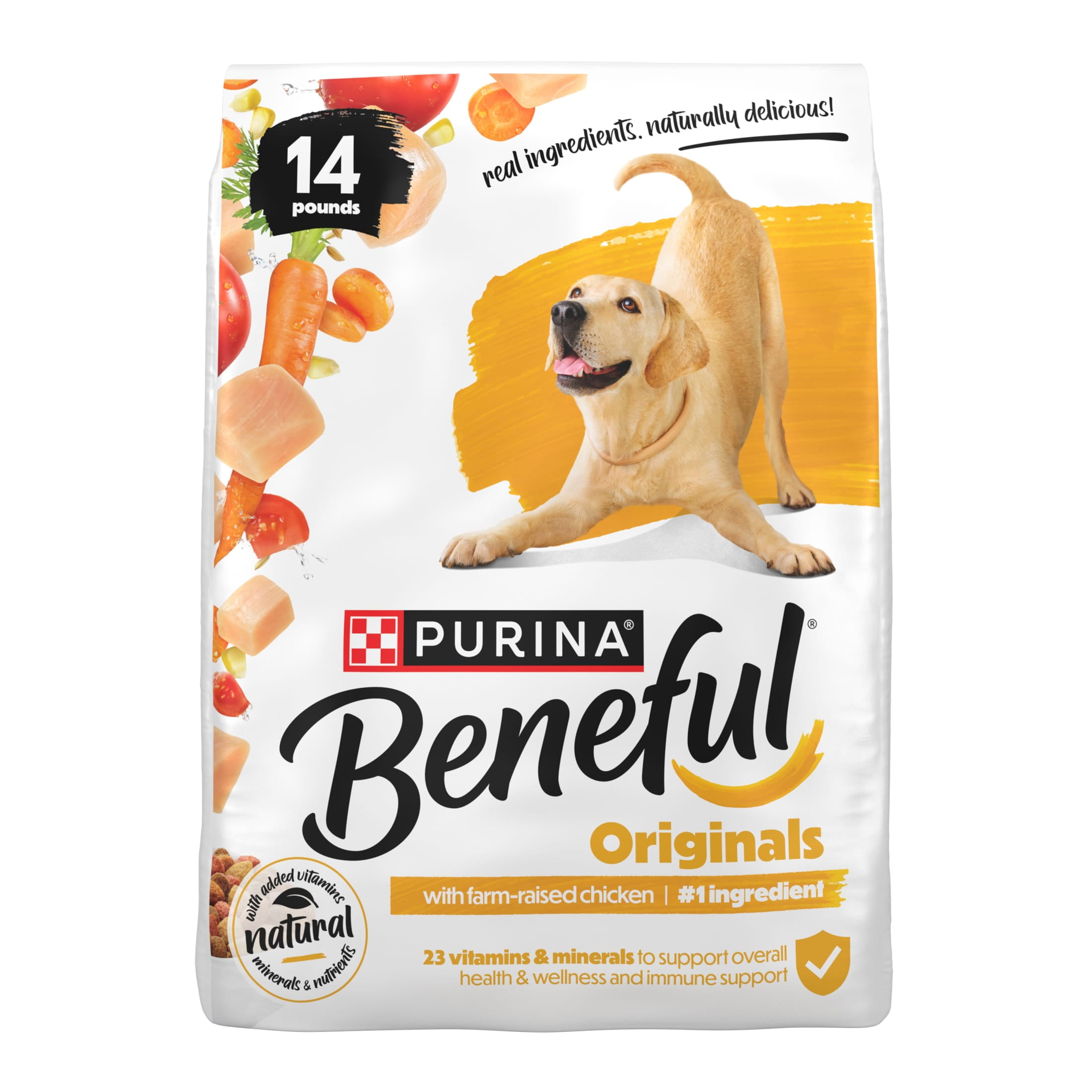 Purina Beneful Originals with Farm-Raised Chicken Natural Dry Dog Food Recipe with Added Vitamins, Minerals and Nutrients, 14 lb Bag