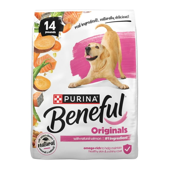 Purina Beneful Originals with Natural Salmon Natural Dry Dog Food Formula with Added Vitamins, Minerals and Nutrients, 14 lb Bag