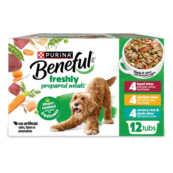Purina Beneful Dog Food Freshly Prepared Meals Variety Pack Wet Dog Food with Gravy