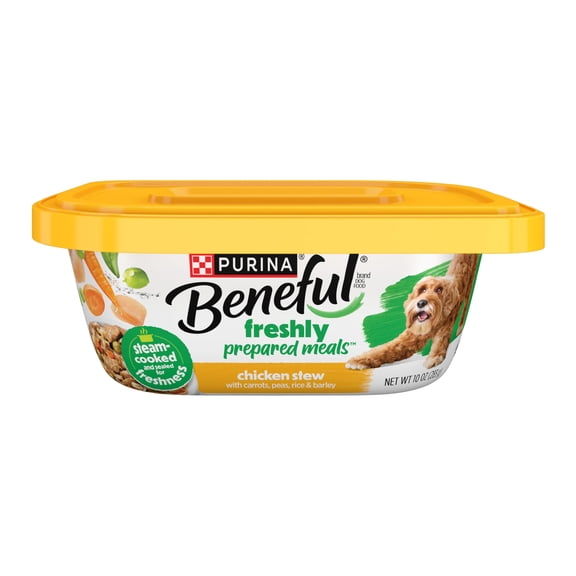 Purina Beneful Dog Food Freshly Prepared Meals, High Protein Wet Dog Food, Dog Food Gravy, Chicken Stew, 10 oz.