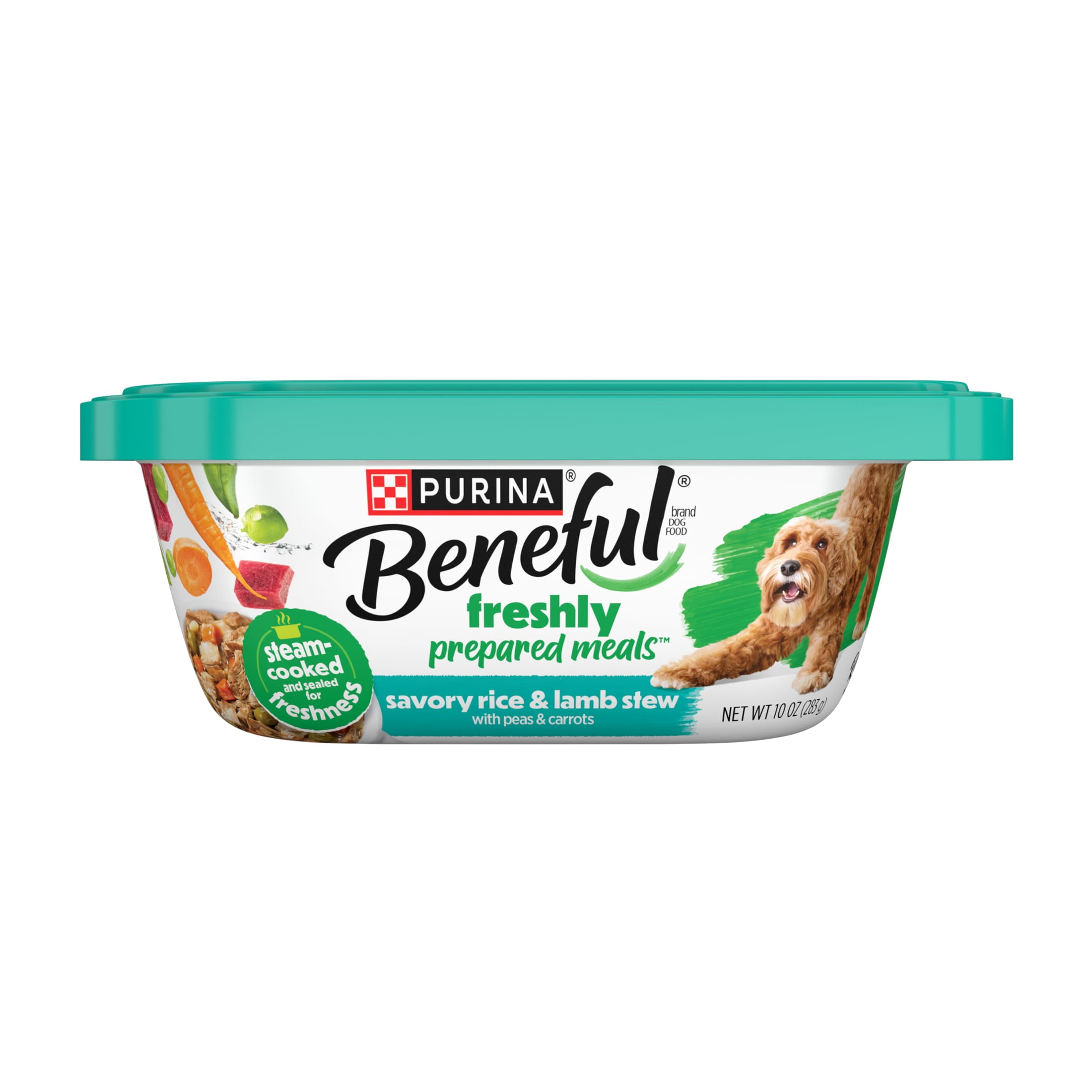 Purina Beneful Freshly Prepared Meals Wet Dog Food, Savory Rice and Lamb Stew with Carrots and Peas