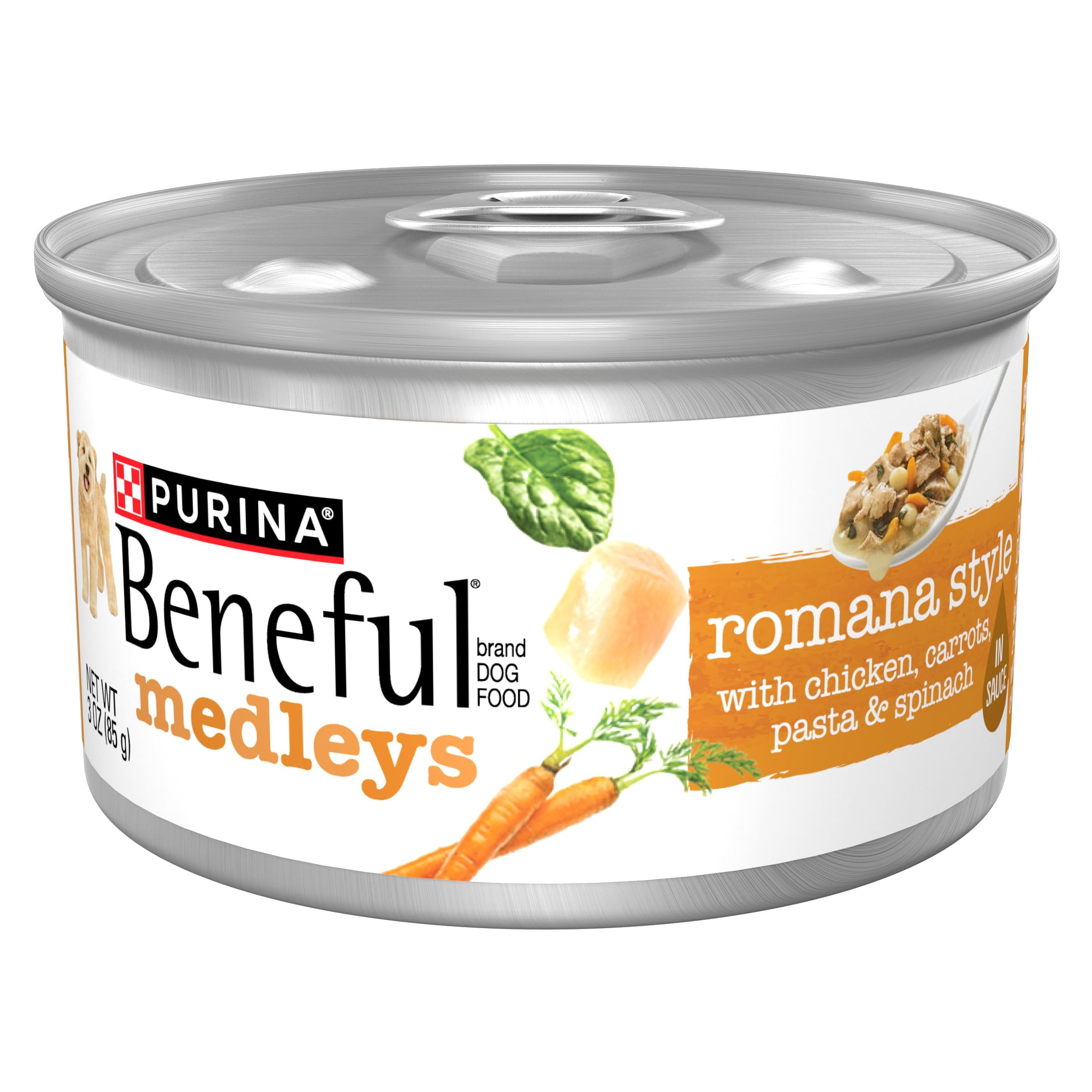 Purina Beneful Wet Dog Food, Medleys Romana Style with Chicken in Sauce