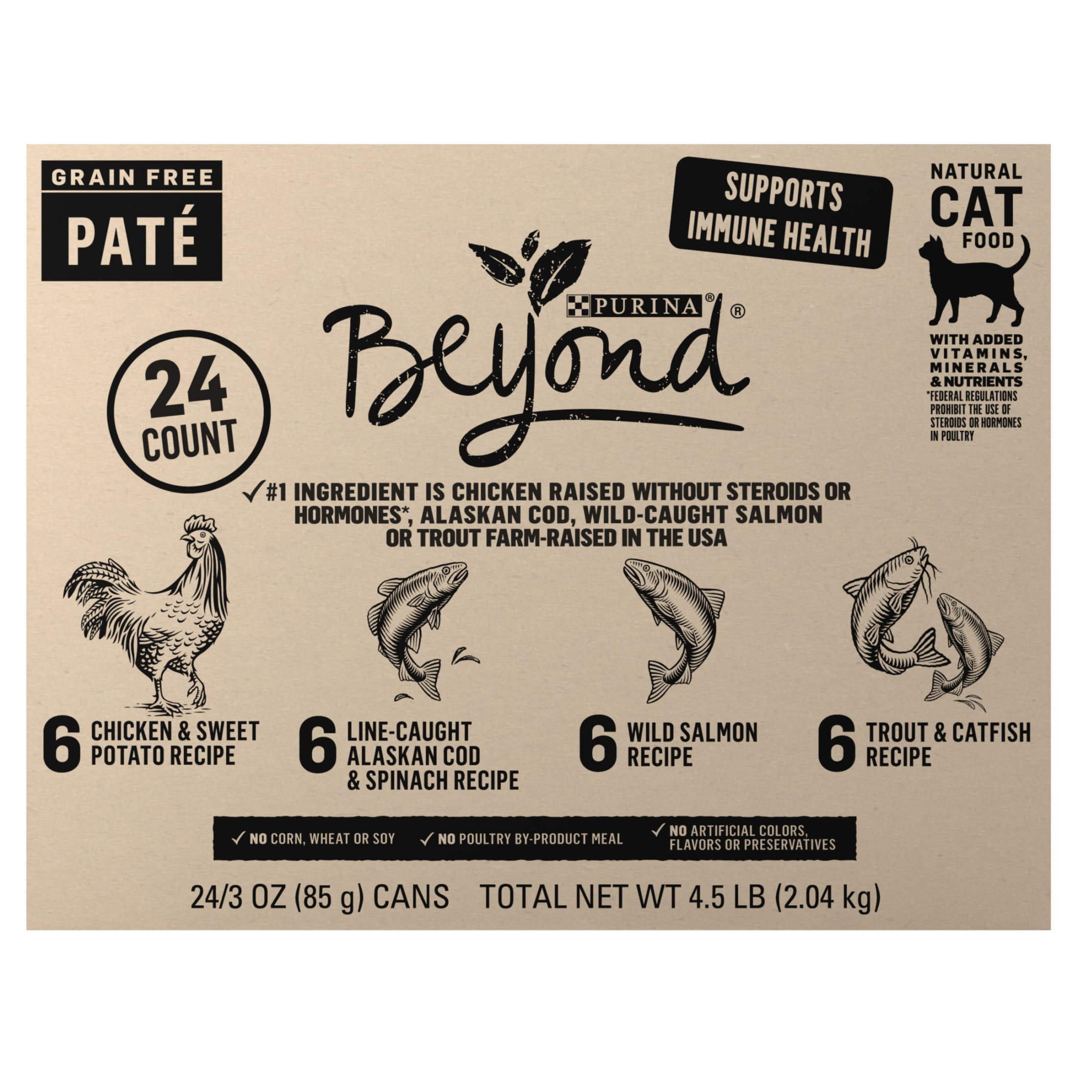 Purina Beyond, Grain Free Variety Pack, Wet Cat Food, 3 oz Cans, 24 Pack