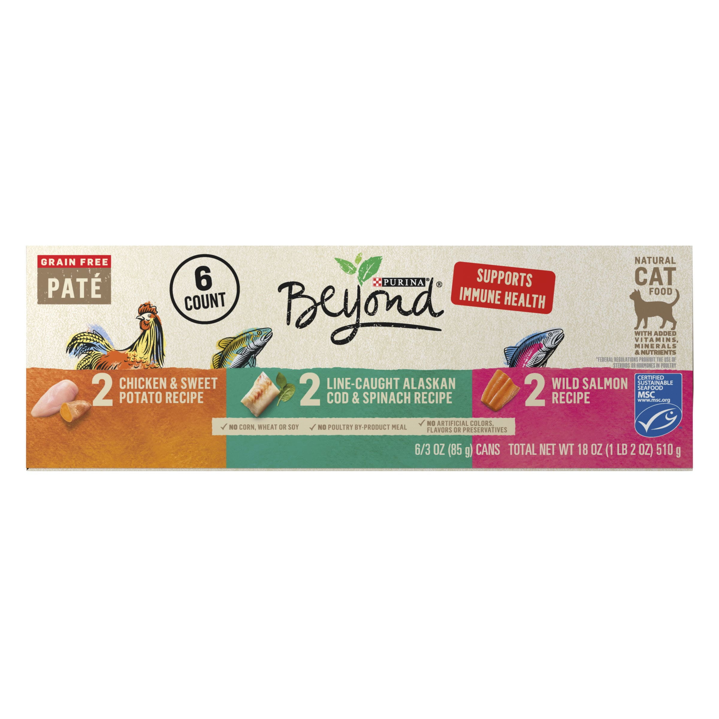 Purina Beyond Grain Free Wet Cat Food Pate Variety Pack