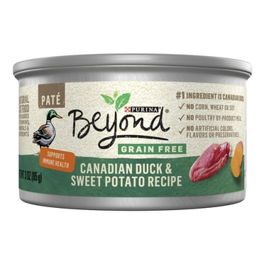Purina Beyond, Grian-Free Duck & Sweet Potato, Wet Cat Food Pate, 3 oz Cans, 12 Pack