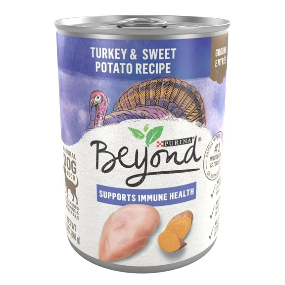 Purina Beyond Ground Entree Wet Dog Food Natural Soft Grain Free Turkey & Sweet Potato, 13 oz Can