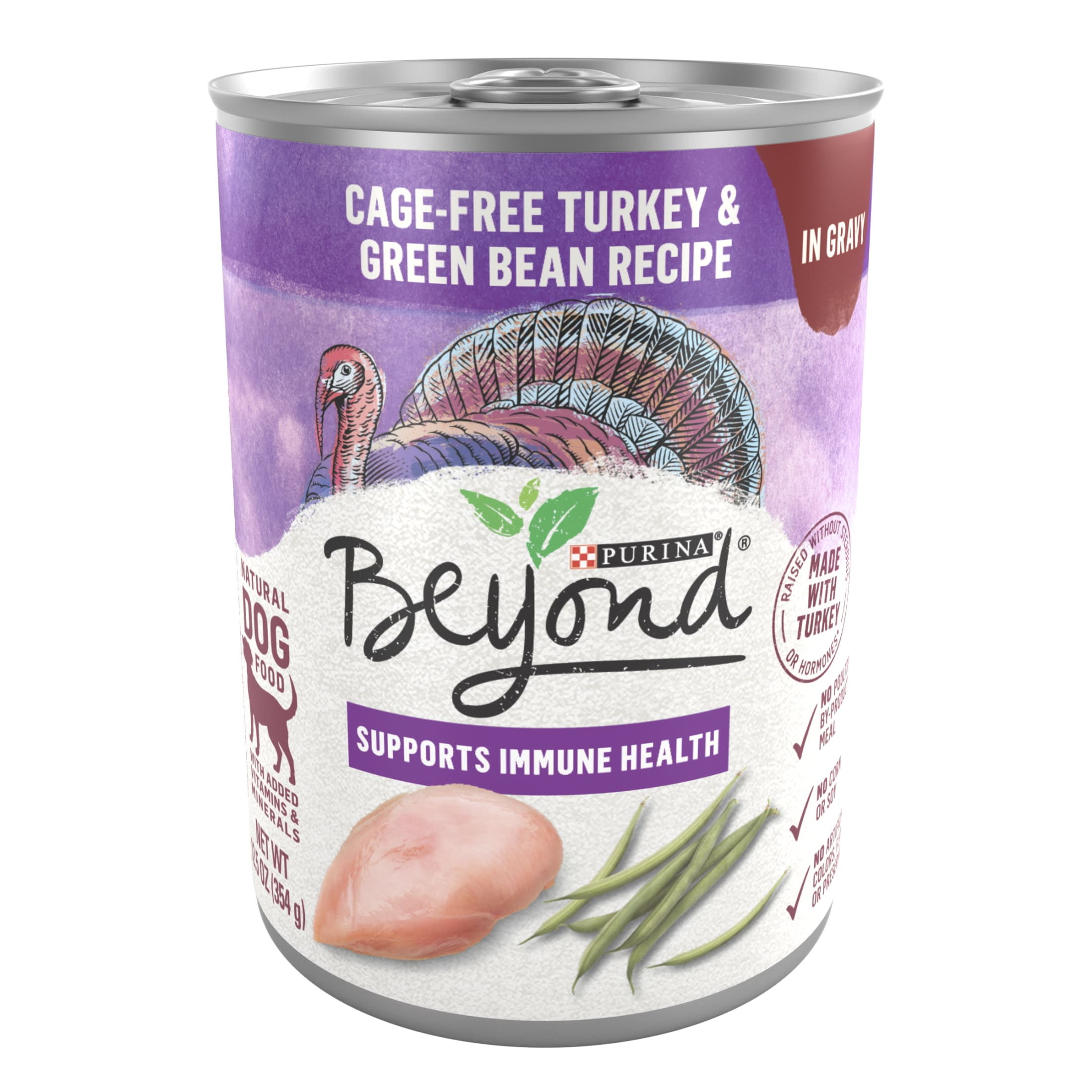 Purina Beyond Immune Health Wet Dog Food Natural Soft Turkey & Green Bean, 12.5 oz Can